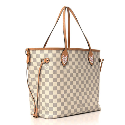 Louis Vuitton Damier Azur Braided Neverfull MM Orange 4 of 11