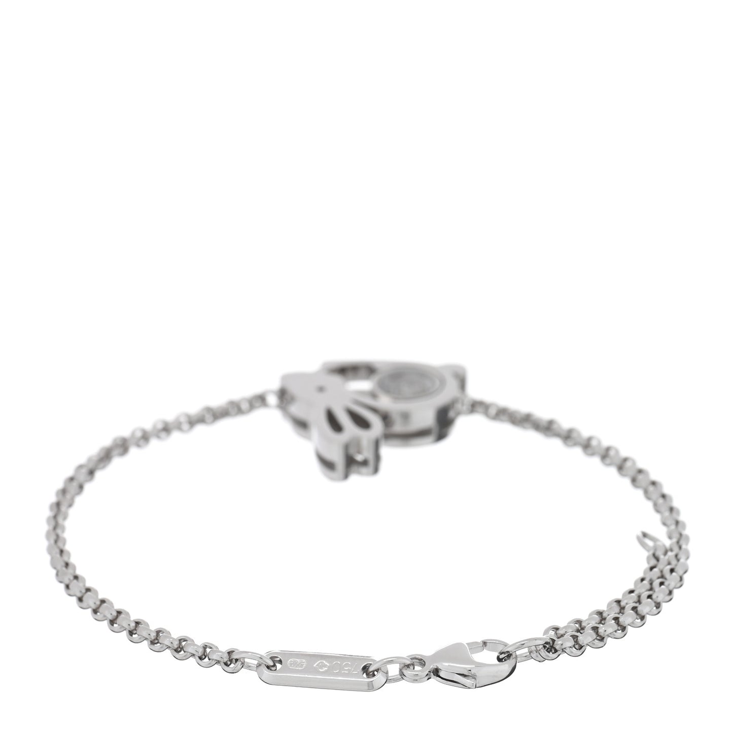 18K White Gold Diamond Good Luck Charms Rabbit Bracelet