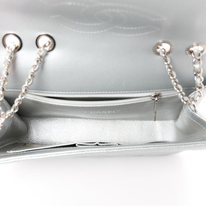 Chanel Metallic Caviar Quilted Small CC Filigree Flap Silver 5 of 11