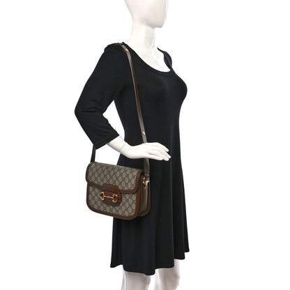 Gucci GG Supreme Monogram Horsebit 1955 Shoulder Bag Beige Brown Sugar 2 of 9