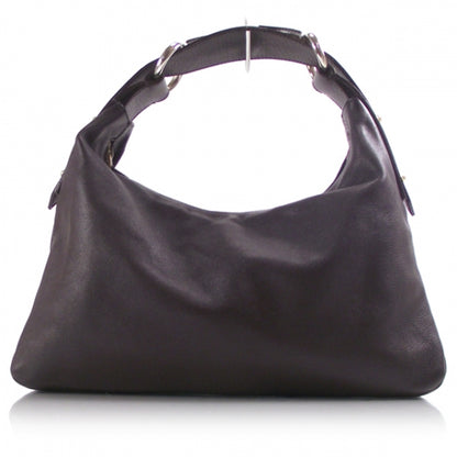 Gucci Leather Medium Horsebit Chain Hobo Brown 1 of 11
