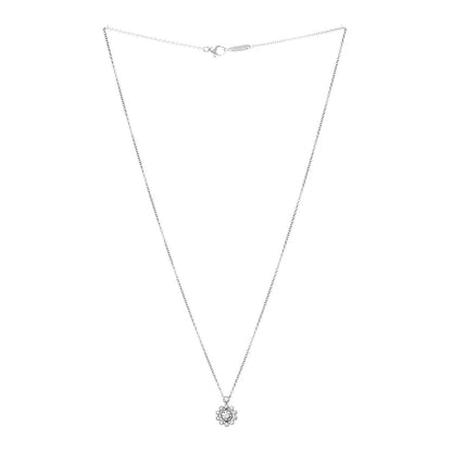 Tiffany Platinum Diamond Enchant Halo Flower Pendant Necklace 3 of 7