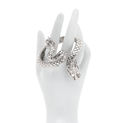John Hardy Sterling Silver 18K Yellow Gold Naga Dragon Kick Cuff Bracelet 2 of 5