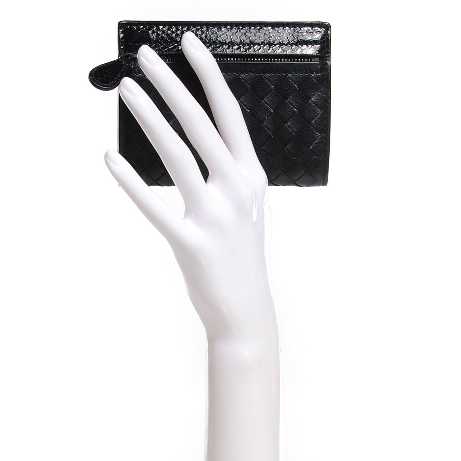 Bottega Veneta Nappa Intrecciato Ayers Trim Bi-Fold Wallet Nero Black 2 of 9