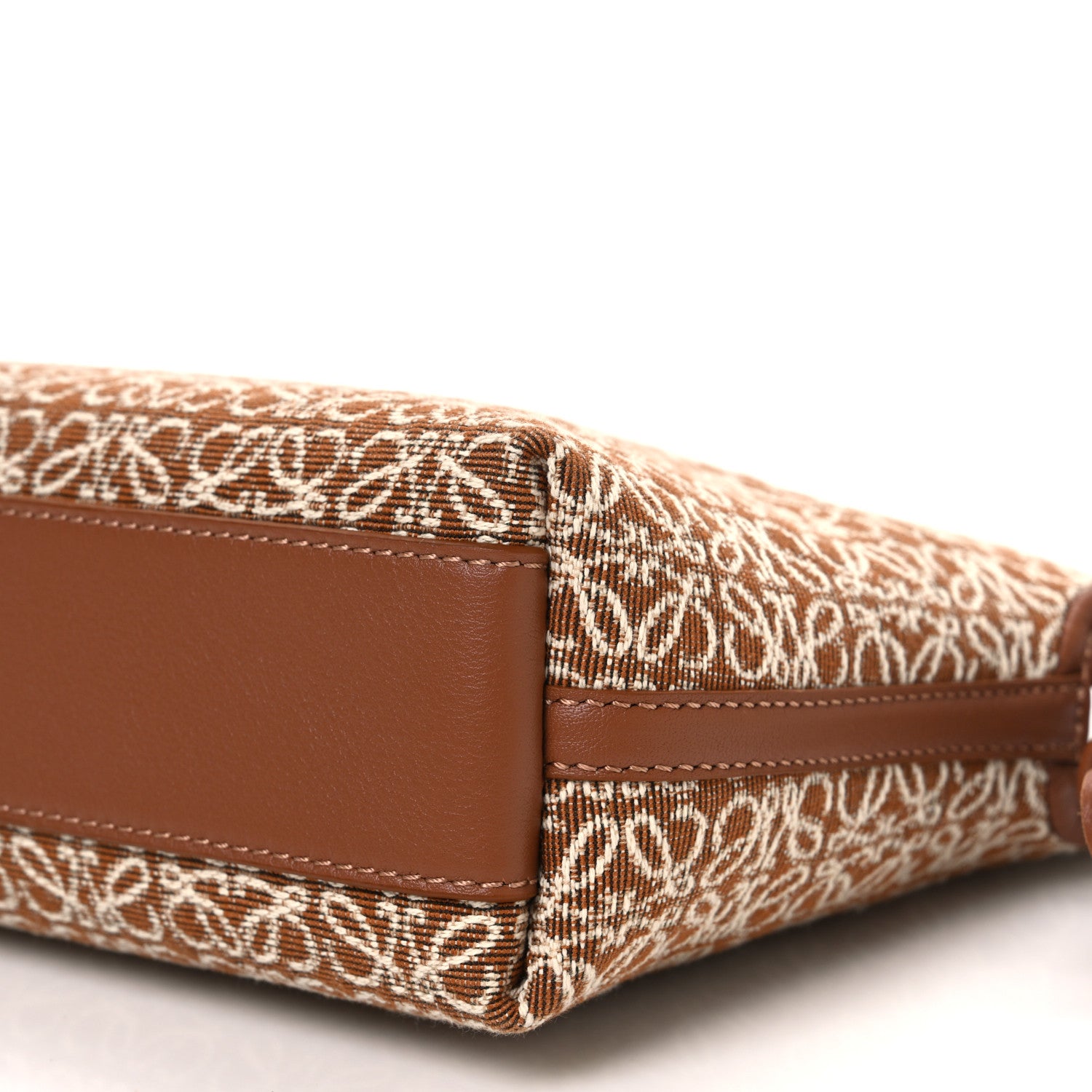 Loewe Jacquard Anagram Calfskin Mini Flamenco Knot Clutch Tan Pecan 9 of 9