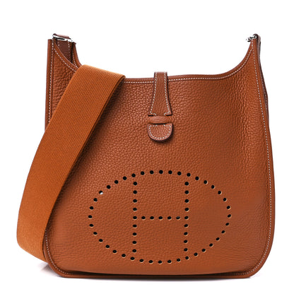 Hermes Taurillon Clemence Evelyne III PM Gold 1 of 11