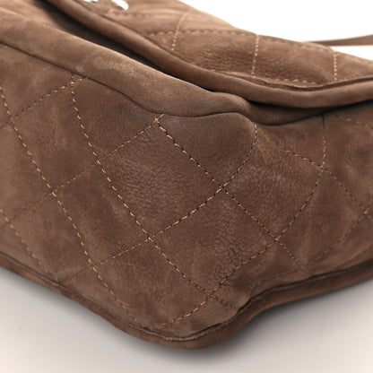 Chanel Ultra Soft Suede Calfskin Large Natural Beauty Flap Brown 8 of 8