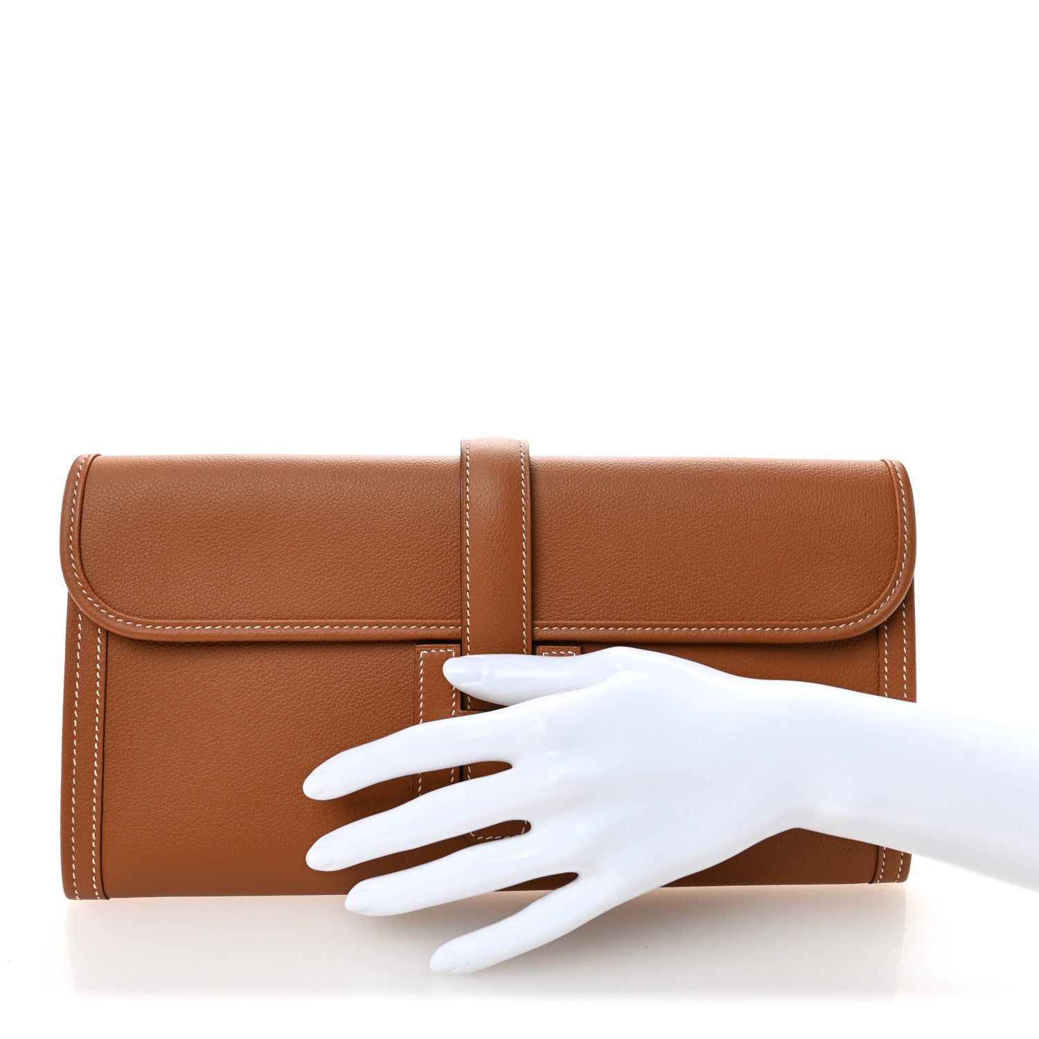 Hermes Evercolor Jige Elan 29 Clutch Gold 2 of 7