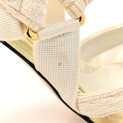 Fendi Technical Mesh FF Colibri 85mm Slingback Pumps 38 Avorio Tortora Connecticut 13 of 14