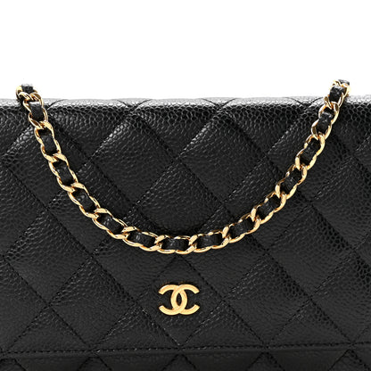 Chanel Caviar Quilted Wallet on Chain WOC Black 9 of 13