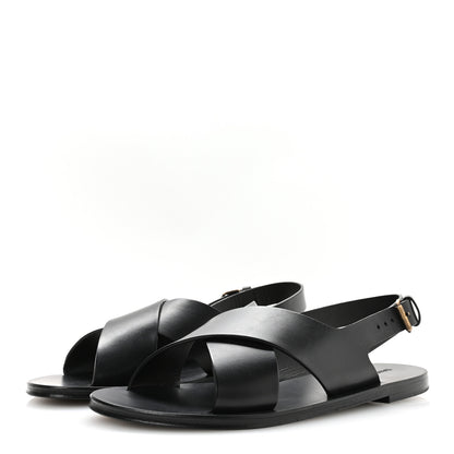 Saint Laurent Calfskin Mens Mojave Sandals 43 Black 4 of 9