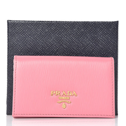 Prada Vitello Move Business Card Holder Geranio 10 of 10