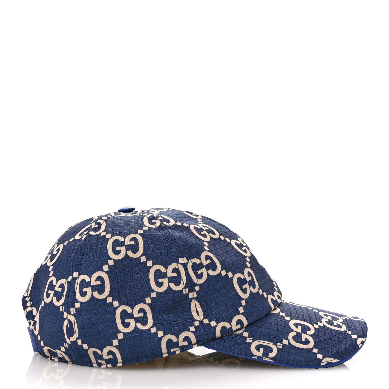Gucci Monogram Ripstop Baseball Hat L Blue Beige 1640117