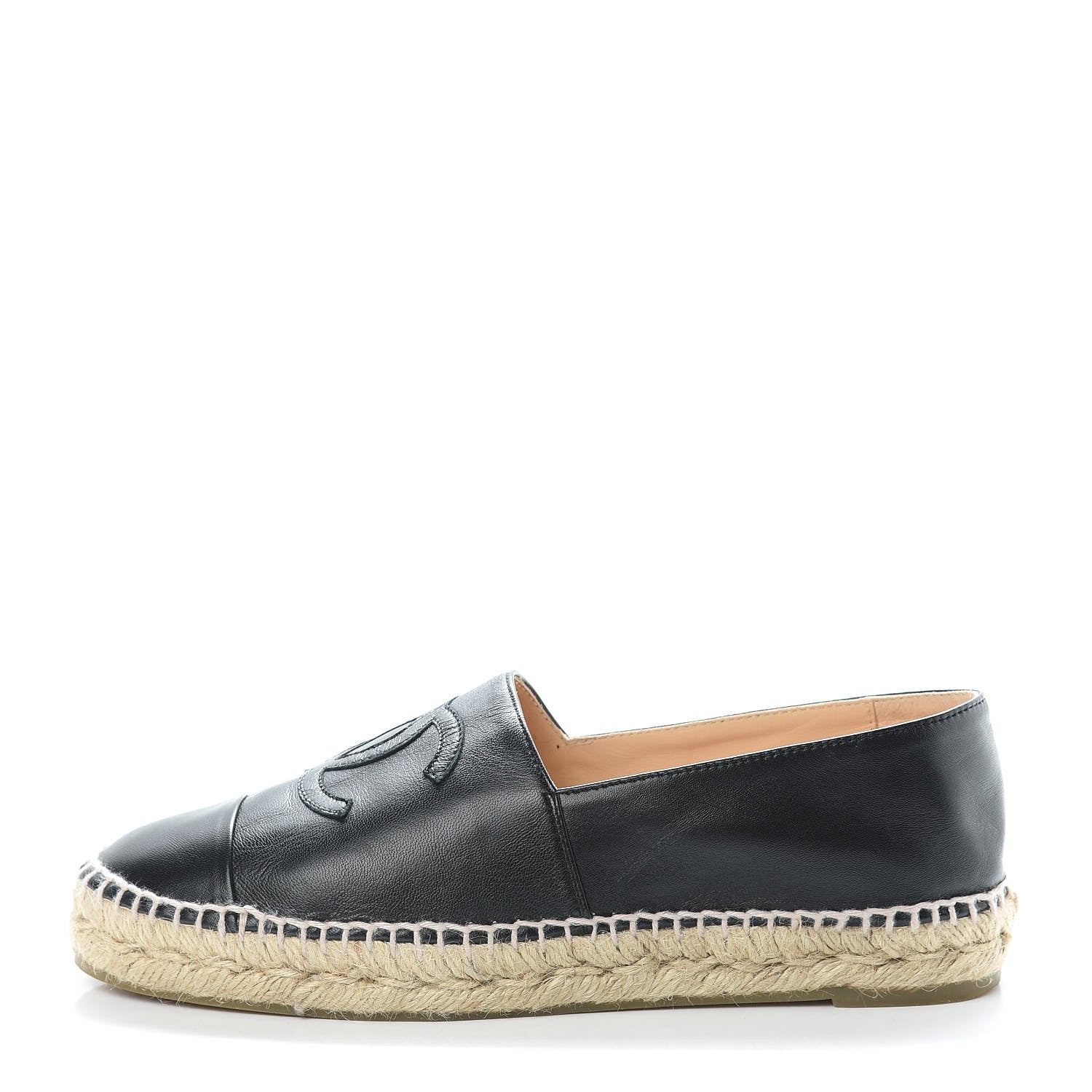 Chanel Lambskin CC Espadrilles 39 Black 1 of 12