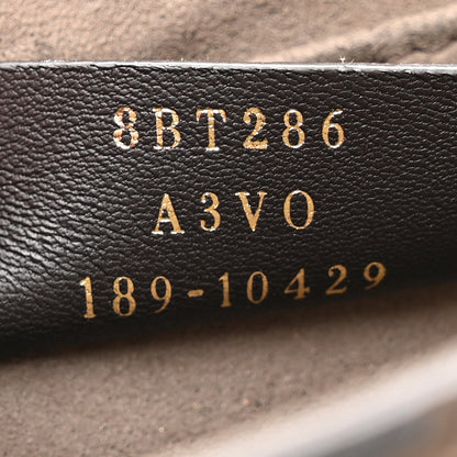Fendi Vitello Century F is Fendi Bi-Color FF 1974 Embossed Small Kan I Shoulder Bag Fragola Maya Black 7 of 13