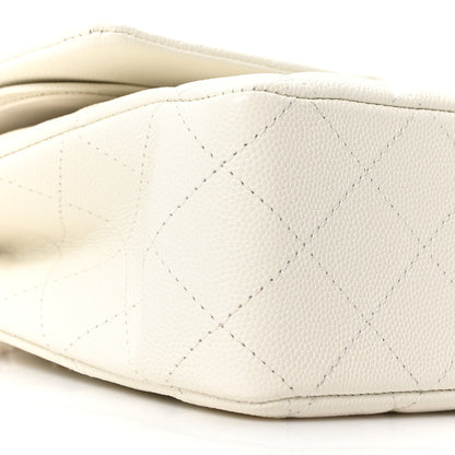 Chanel Caviar Quilted Medium Double Flap White 8 of 10