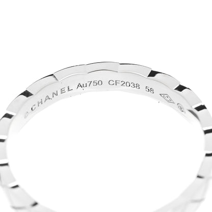 Chanel 18K White Gold Mini Coco Crush Ring 58 8.25 4 of 5