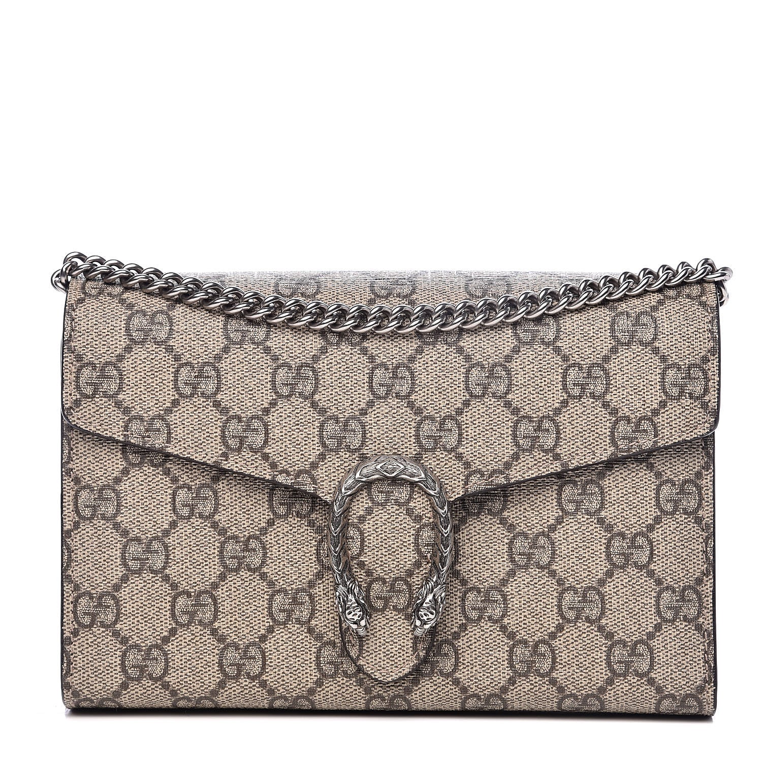 Gucci GG Supreme Monogram Mini Dionysus Chain Wallet Beige Taupe 1 of 10