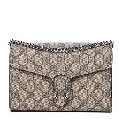Gucci GG Supreme Monogram Mini Dionysus Chain Wallet Beige Taupe 1 of 10