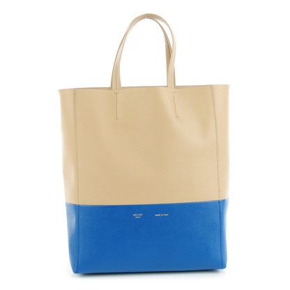 Celine Grained Calfskin Small Vertical Bi-Cabas Beige Sea 1 of 7
