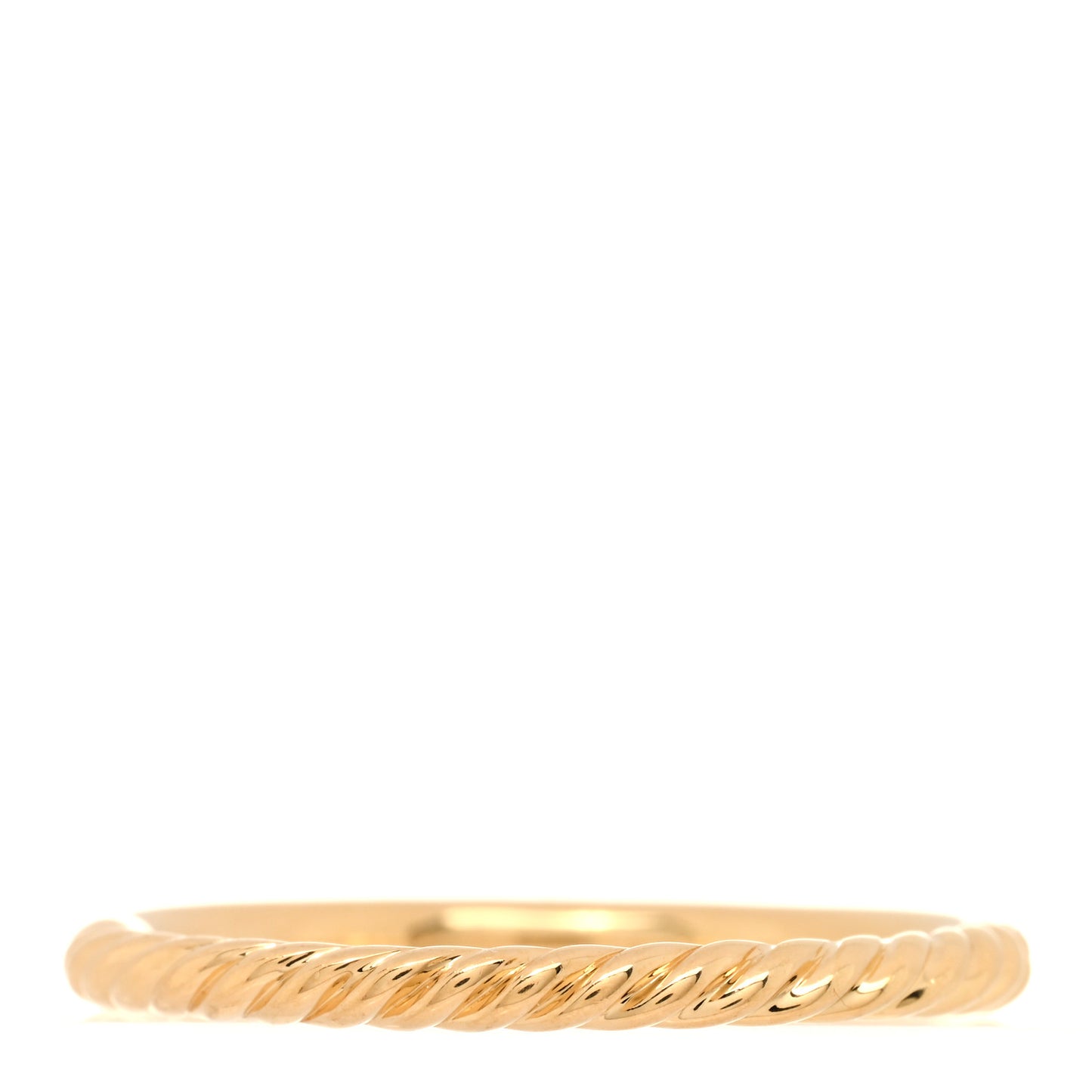 18K Yellow Gold Diamond 2mm Cable Collectibles Band Ring 54 7
