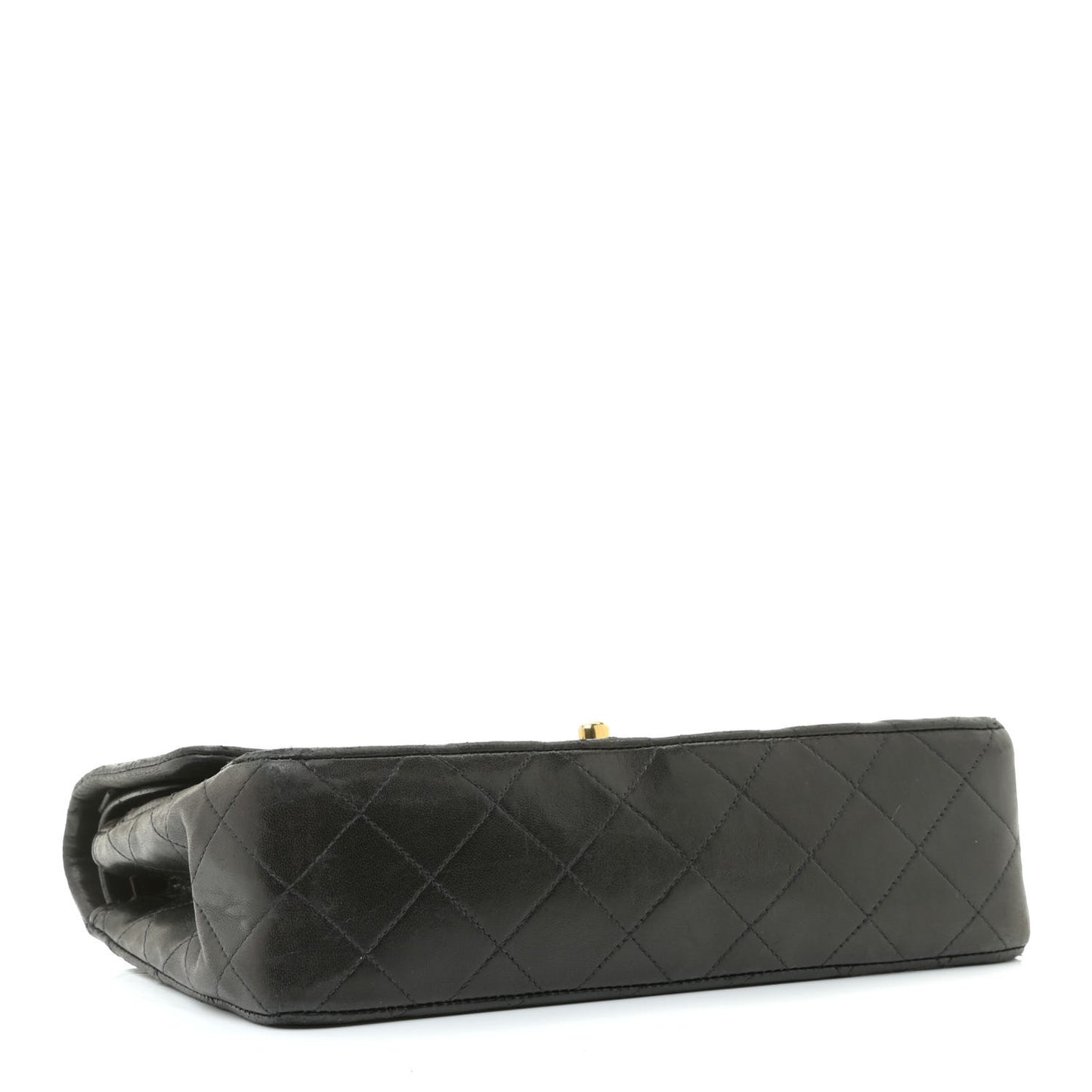 Lambskin Quilted Small Double Flap Black