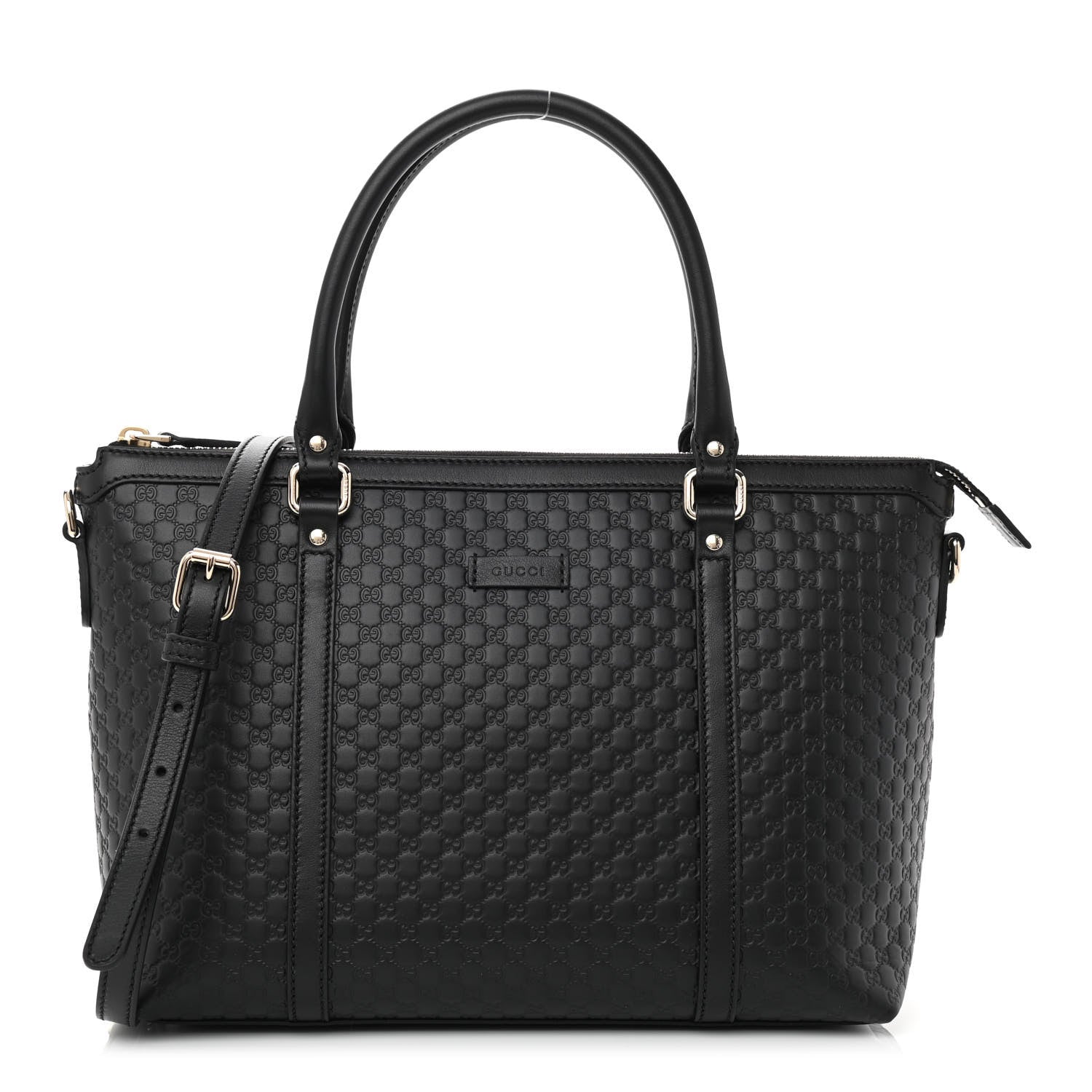 Gucci Soft Microguccissima Small Zippered Satchel Black 1 of 8
