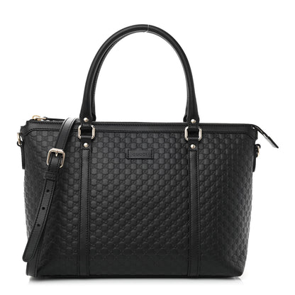Gucci Soft Microguccissima Small Zippered Satchel Black 1 of 8