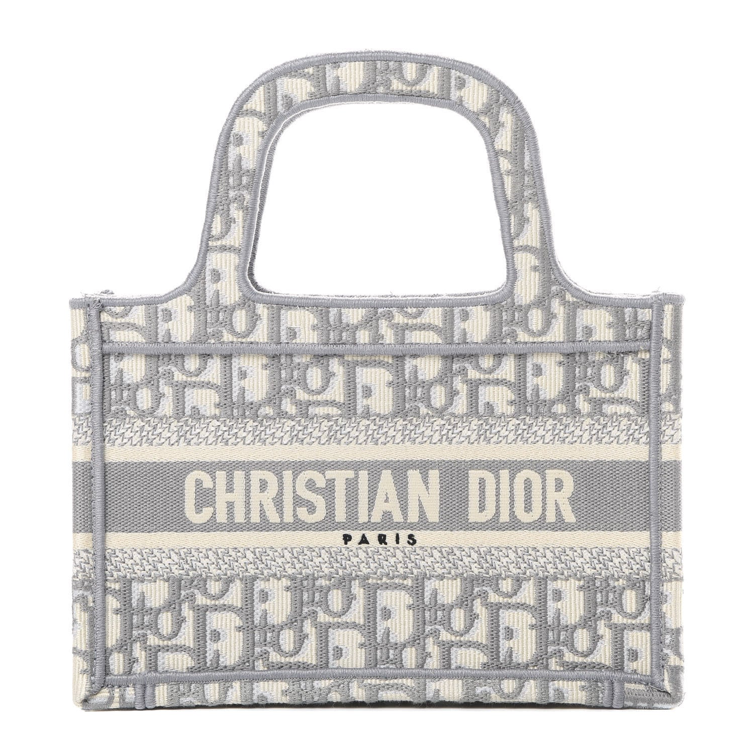 Christian Dior Oblique Mini Book Tote Grey Multicolor 1 of 11