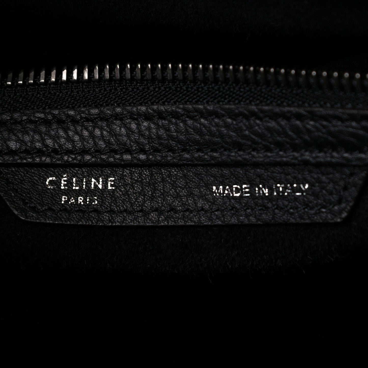Drummed Calfskin Mini Luggage Black