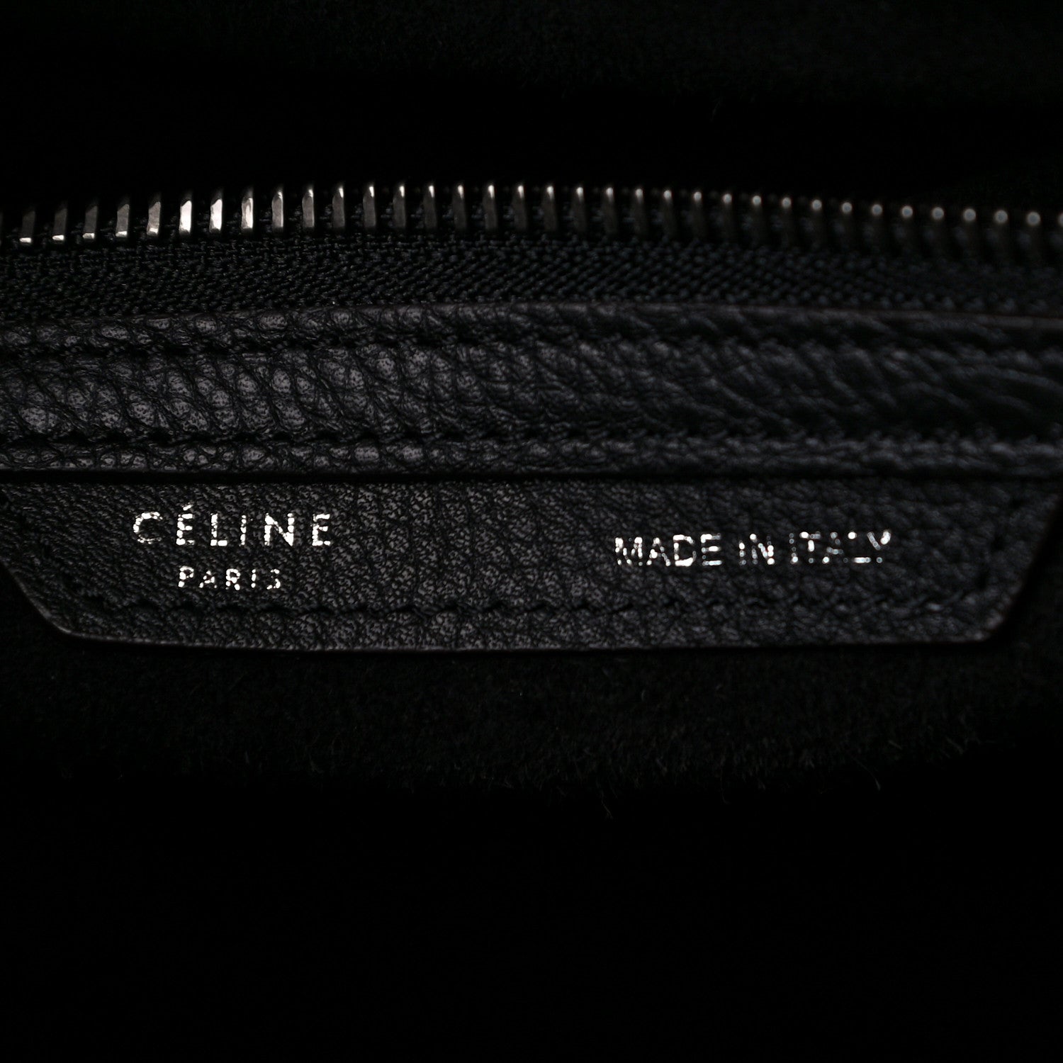 Celine Drummed Calfskin Mini Luggage Black 6 of 9
