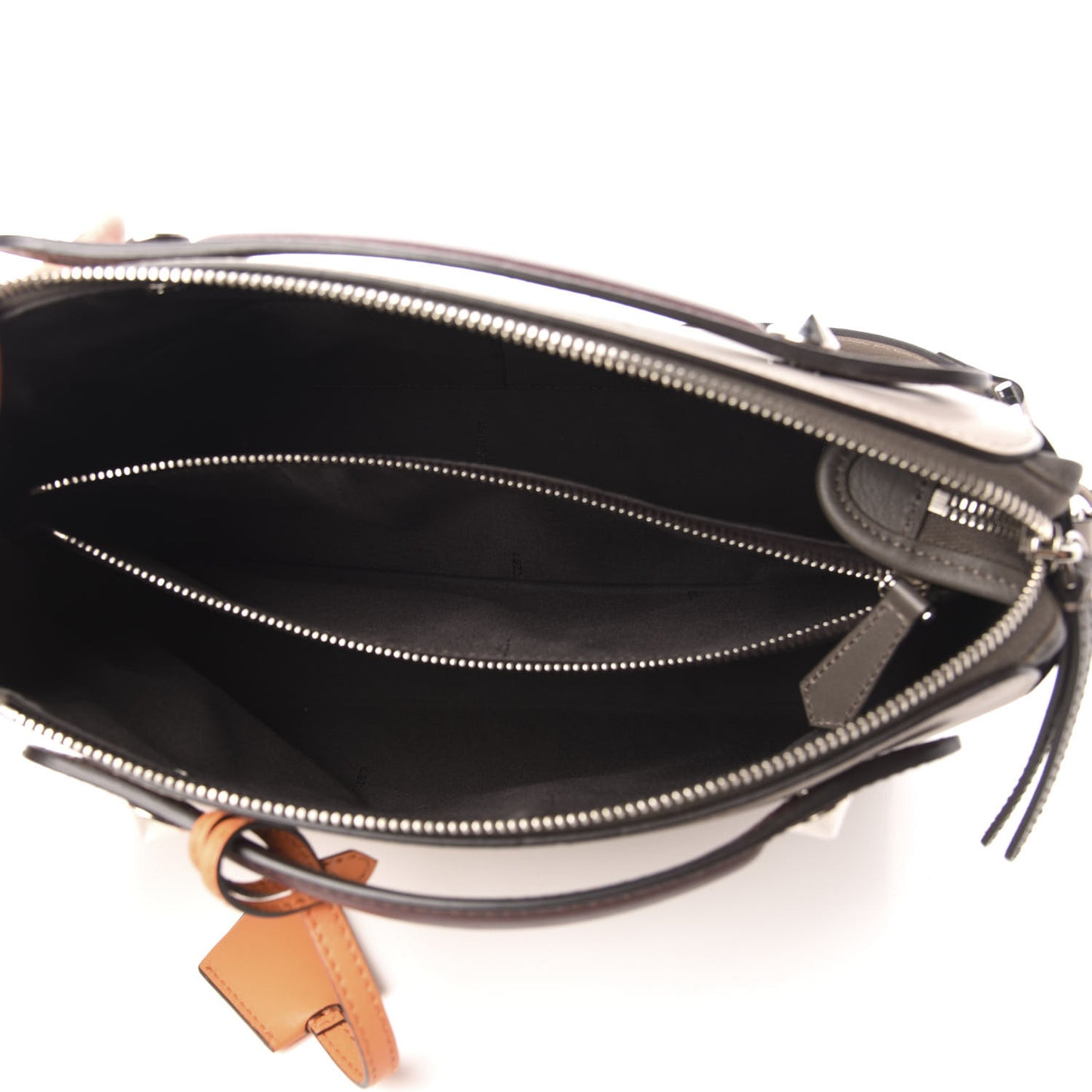 Vitello Dolce 4 Color Medium By The Way Boston Bag Grigio Polvere Arancio Multicolor