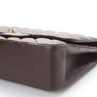 Chanel Lambskin Quilted Jumbo Single Flap Dark Brown 11 of 11