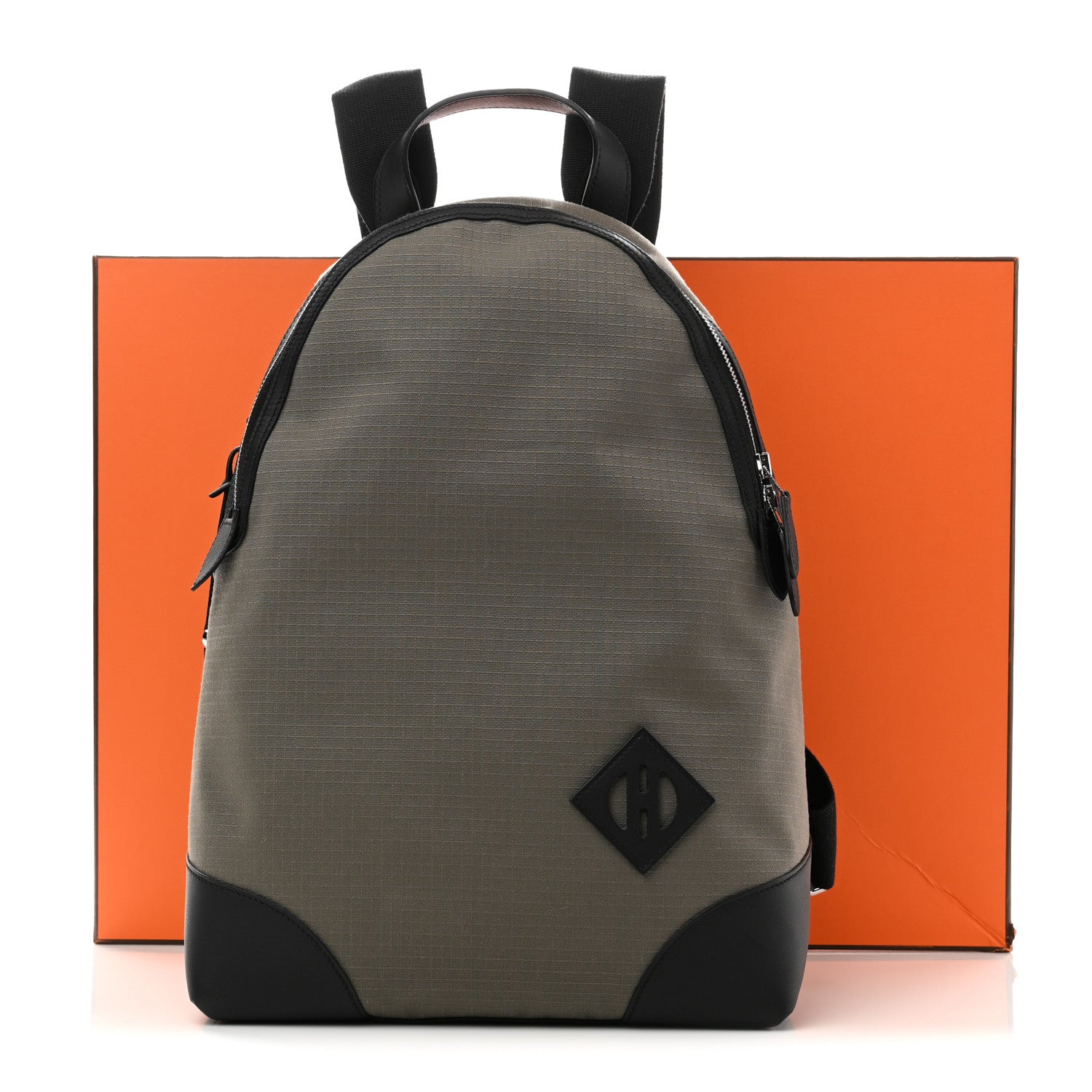 Hermes Bivoac Canvas Swift Allback Backpack Kaki Black 11 of 11