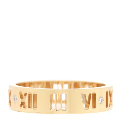 Tiffany 18K Yellow Gold Diamond Wide Atlas Pierced Ring 55 7.25 3 of 4