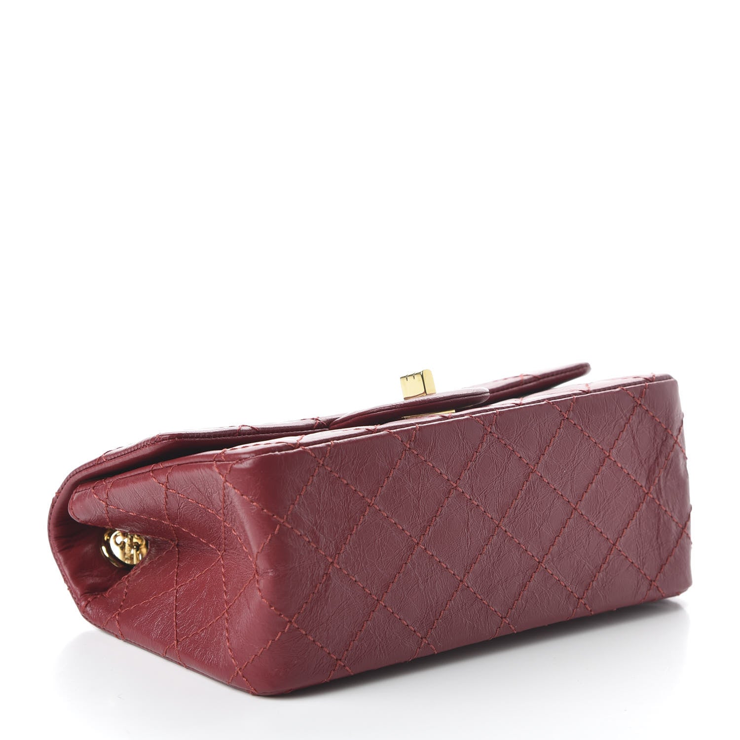 Chanel Aged Calfskin Quilted 2.55 Reissue Mini Flap Red 4 of 11