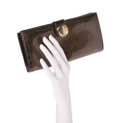 Gucci Patent Hysteria Continental Wallet Gold 2 of 8
