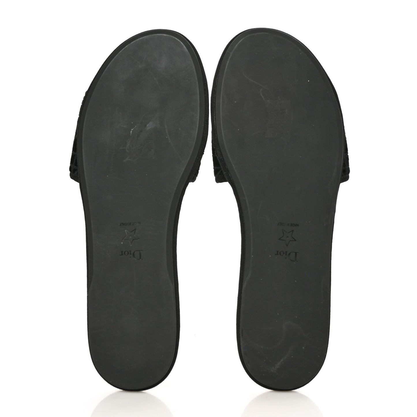 Velvet Cannage Chez Moi Slide Sandal 42 Black