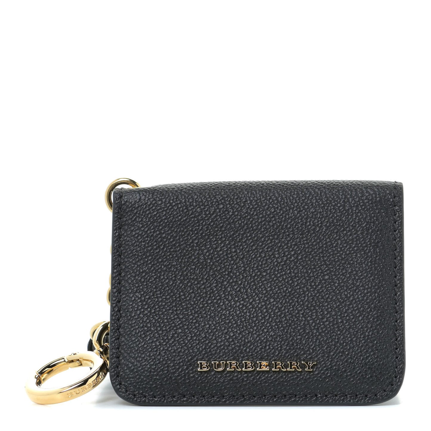 Soft Grain Calfskin Haymarket Check Camberwell Card Case Black