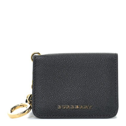 Burberry Soft Grain Calfskin Haymarket Check Camberwell Card Case Black 1 of 10