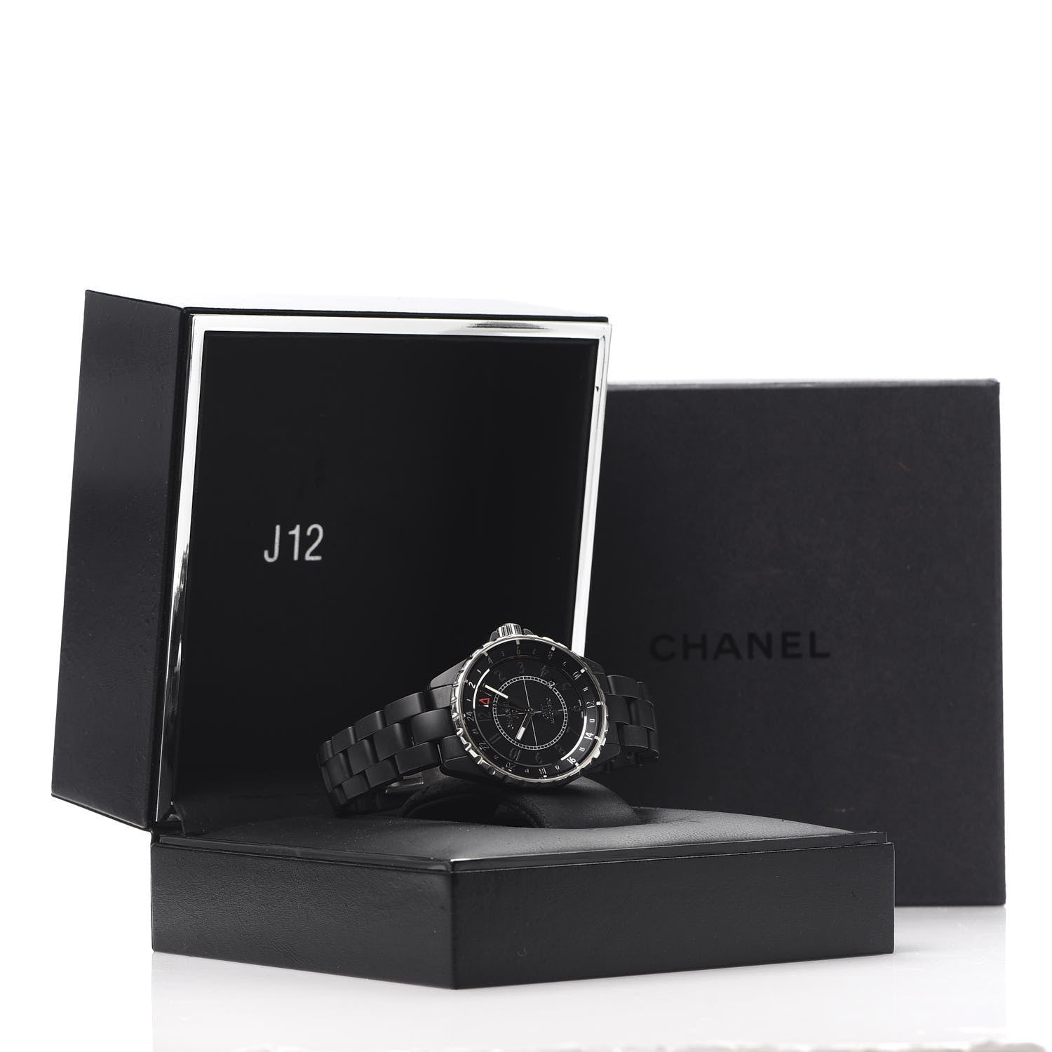 Chanel Stainless Steel Matte Ceramic 41mm J12 GMT Automatic Watch Black 7 of 7