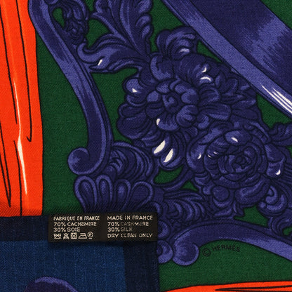 Hermes Cashmere Silk Cavalleria D'Etriers Shawl 140 3 of 3