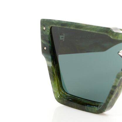 Louis Vuitton Acetate Marble Effect Swarovski Cyclone Sunglasses Z1552W Green 7 of 8