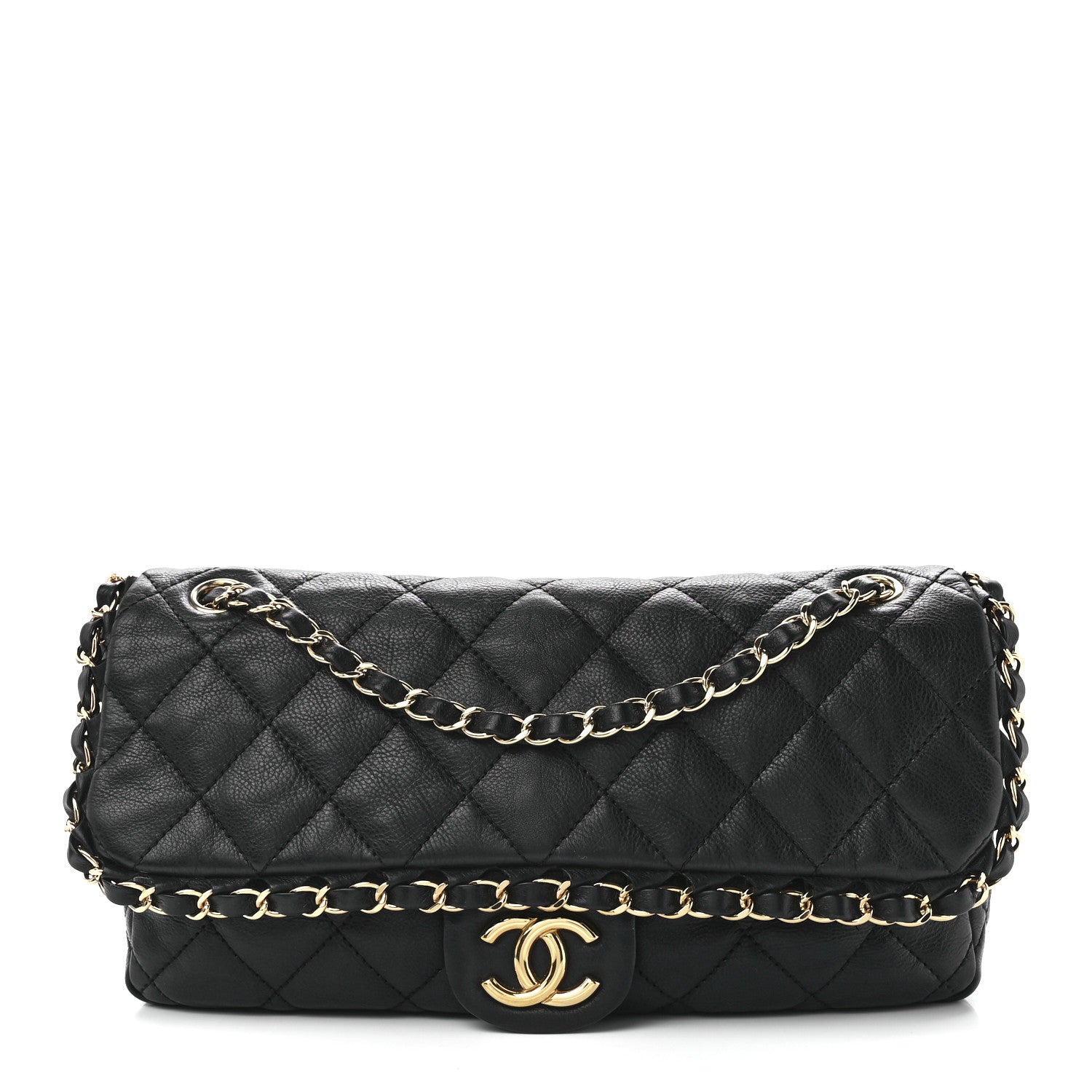 Chanel Calfskin Quilted Medium Chain Me Flap Black 1 of 10