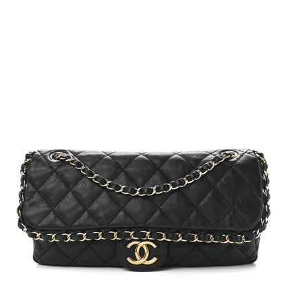 Chanel Calfskin Quilted Medium Chain Me Flap Black 1 of 10