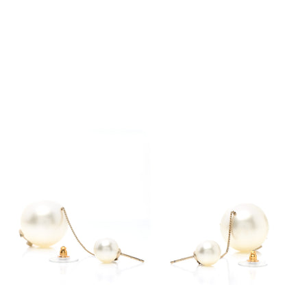 Chanel Pearl CC Chain Drop Earrings Gold 4 of 4
