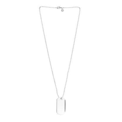 Tiffany Sterling Silver Coin Edge Dog Tag Necklace 3 of 4
