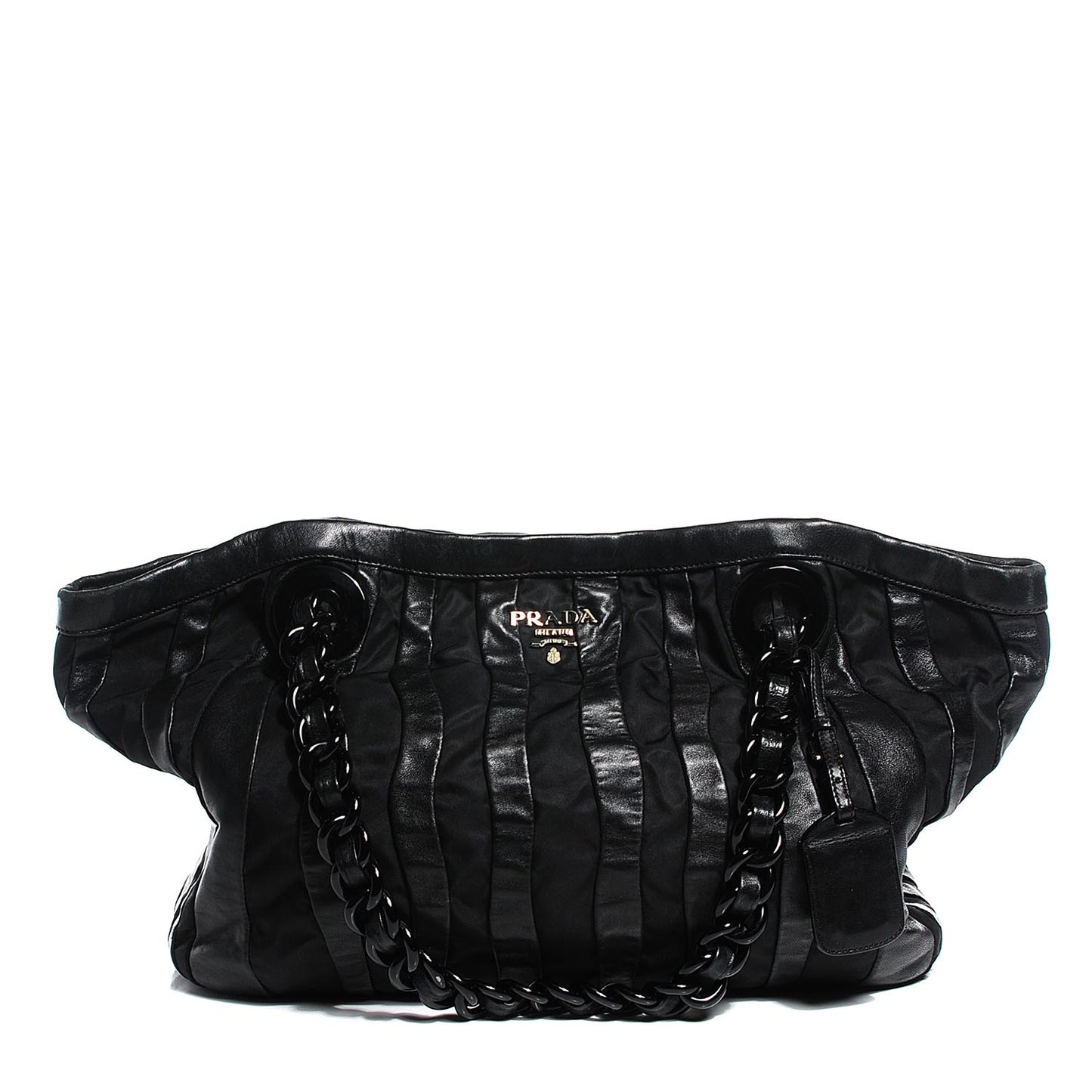 Tessuto Nappa Mordore Tote Nero Black