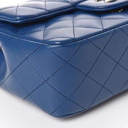 Chanel Lambskin Quilted Mini Rectangular Flap Blue 5 of 12
