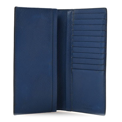 Prada Saffiano Flap Wallet Black Baltico 5 of 10